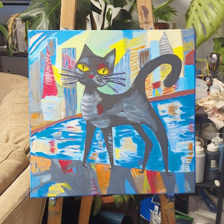 חתול מעל הטיילת